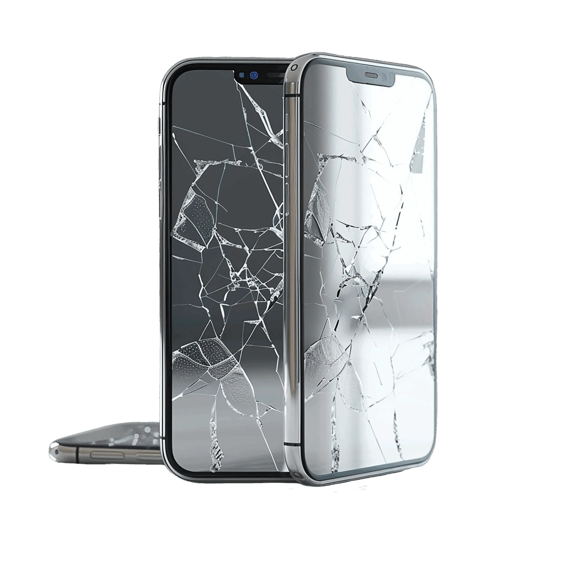 3d rendered photo screen look like crack phones