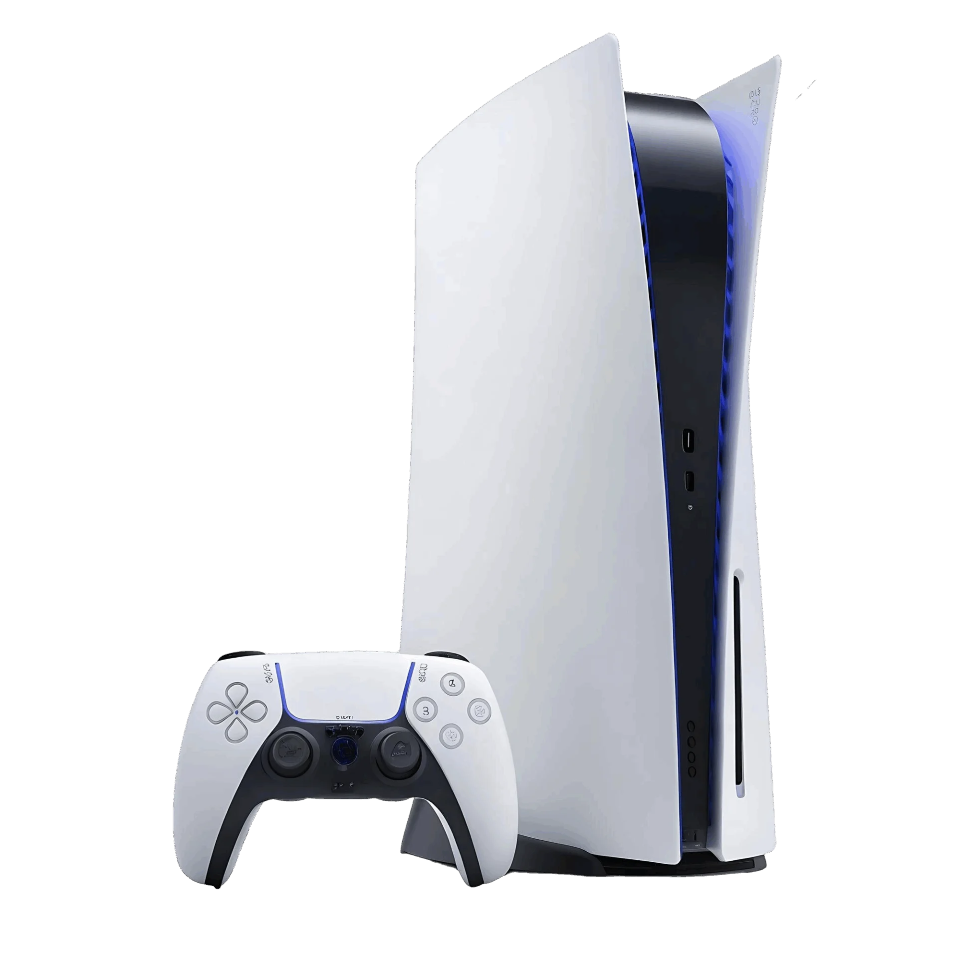 png image sony ps5 black white gaming console with 1x wireless controller digital dvd